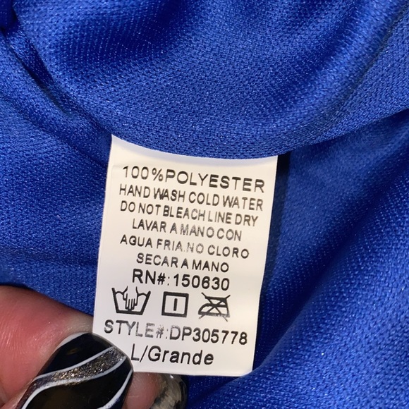 ❌DONATED❌Royal Blue Crochet Appliqué Sequins Mesh Lined Mini Dress - Picture 15 of 16